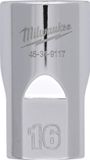 Milwaukee Accessoires Milwaukee 4932480014 ½˝ drive chroom doppen met FOUR FLAT™ zijden 1/2 Drive Socket Metric Standard - 16 mm
