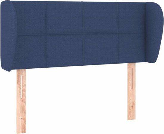 vidaXL Hoofdbord Stof Blauw 103x23x78/88 cm