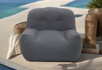DOMO. Norderney Outdoor Sofa Chair, Garden Chair, Upholstered Chair 114 x 105 x 78 cm Dark Grey