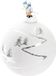 BRUBAKER Christbaumkugel - Skipiste Mit Skifahrer Porzellanfigur - Glitzer Christbaumkugeln Weiß Mit Schneelandschaft Und Tannenbäumen - 3,9 Zoll (10 cm) Handgefertigte Glaskugeln