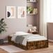 vidaXL Bedframe met opbergruimte met lade Gerookt eiken bewerkt hout