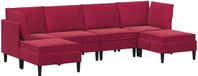 vidaXL Salon Meubelset 6 st Wijnrood Fluwelen