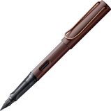 LAMY Lx vulpen 090 – Elegante vulpen van aluminium in marron met edelmetaalafwerking en zwarte PVD-staalpenpunt – Inclusief LAMY T 10 inktpatroon in blauw en geschenkverpakking