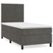 VidaXL Lit boxspring avec matelas, gris foncé, 90x200 cm, velours