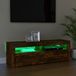 Maison Exclusive - Meuble TV avec éclairage LED, chêne fumé, 120x35x40 cm