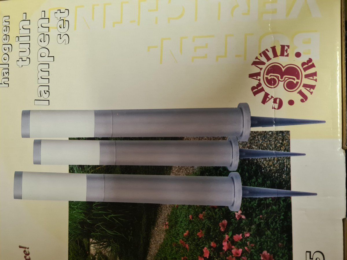 Ranex Halogeen Tuinlampenset - Kunststof - Set van 3 - 12V - 15m Kabel