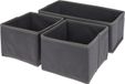 Merkloos / Sans marque Kast Kast opberg/opruim manden 3-delig donkergrijs 28 x 14 x 11 cm - Opbergen/opruimen