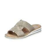 Rieker Slippers beige Textiel - Dames - Maat 37