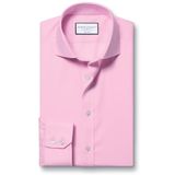 Pink Charles Tyrwhitt Pink non-iron twill cutaway slim fit shirt
