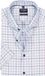 OLYMP Luxor modern fit chemise - manche courte - popeline - bleu clair à carreaux bleu foncé et marron - Sans repassage - Tour de cou : 44 (taille UE : XL)