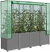Maison Exclusive - Potager surélevé avec serre intégrée aspect rotin 160x40x153 cm