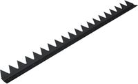 GB anti klimstrip 150 graden gezet 1000 mm 65x30x3 mm staal voor buiten