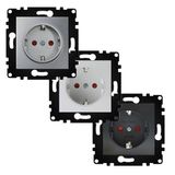 PC-frame – frame voor 2 modules in de kleuren zwart, wit of grijs, afmetingen 157 x 85 mm, ideaal voor elektrische mechanismen.