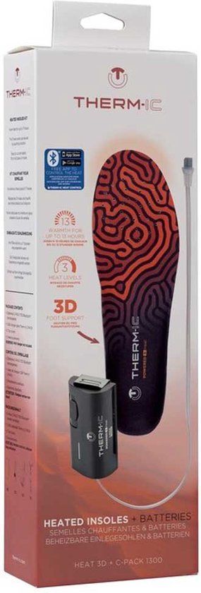 Therm-ic Set Heat 3d Heated +c-pack 1300b Bluetooth Battery Inlegzolen Oranje,Blauw EU 37-38