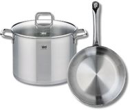 Fackelmann Set van 1 Koekenpan 24 cm en 1 braadpan 26 cm Elo Profi Citrin