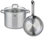 Fackelmann Set van 1 Koekenpan 24 cm en 1 braadpan 26 cm Elo Profi Citrin