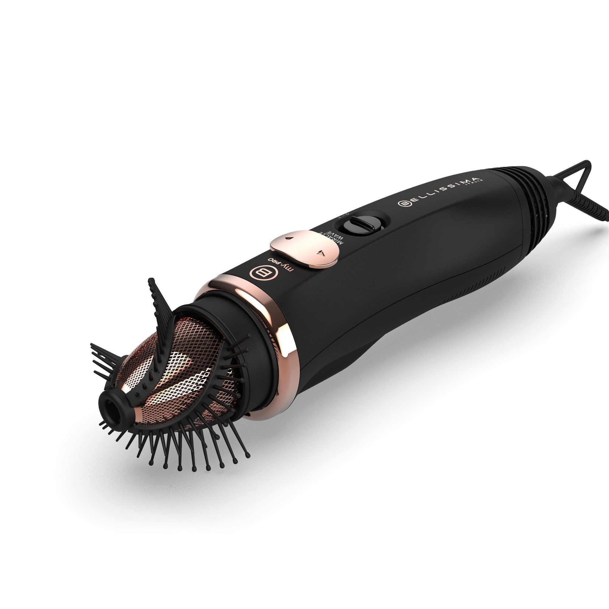 Bellissima My Pro Miracle Wave GH19 1100 Heteluchtborstel - Zwart/Roze