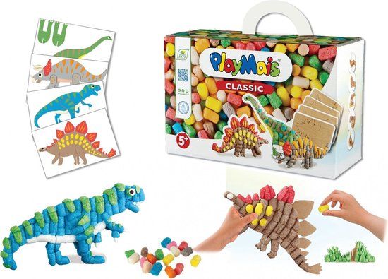 JBM PlayMais Fun to Play Dino's - Mais bouwstenen - Knutselpakket | 505 onderdelen