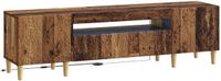 vidaXL LED tv-meubel DELFT 153 x 35 x 43 cm Oud hout Bewerkt hout