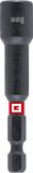 Einhell Magnetische impact-zeskantige dopsleutel met 1/4 inch E 6,3 schacht, 8 mm, chroom-vanadium, torsiezone, permanente magneet, rode gekleurde ring