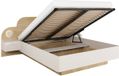 Vente-unique Lit avec rangement bois beige 160 x 200 cm