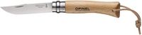 Opinel zakmes trekking - rvs / inox + hout - naturel, lederen koord no. 7