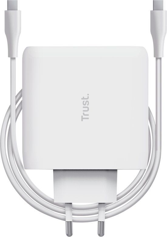 Trust Maxo - 100W USB-C Laptoplader - Adapter - Wit