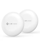 NOVOO Smart Tag, Bluetooth-label voor Apple & Google Find My, alarm 80 dB, waterdicht IPX5, verwisselbare batterij, perfect voor sleutels, koffers en tassen, 2 verpakkingen