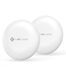 NOVOO Smart Tag, Bluetooth-label voor Apple & Google Find My, alarm 80 dB, waterdicht IPX5, verwisselbare batterij, perfect voor sleutels, koffers en tassen, 2 verpakkingen