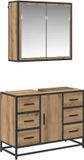 vidaXL Badkamermeubel Set 2-delig Artisan Eiken 80 x 33 x 60 cm