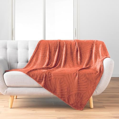 Douceur d'intérieur Plaid Nelia terracotta