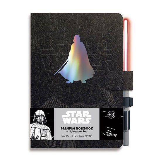 Grupo Erik Disney Star Wars - Darth Vader A5 Premium With Lightsaber Pen Notitieboek met pen - Multicolours