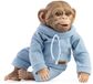 Muñecas Guca Apenbaby Reborn Stoffen Lichaam 32 cm Bleu Enfants