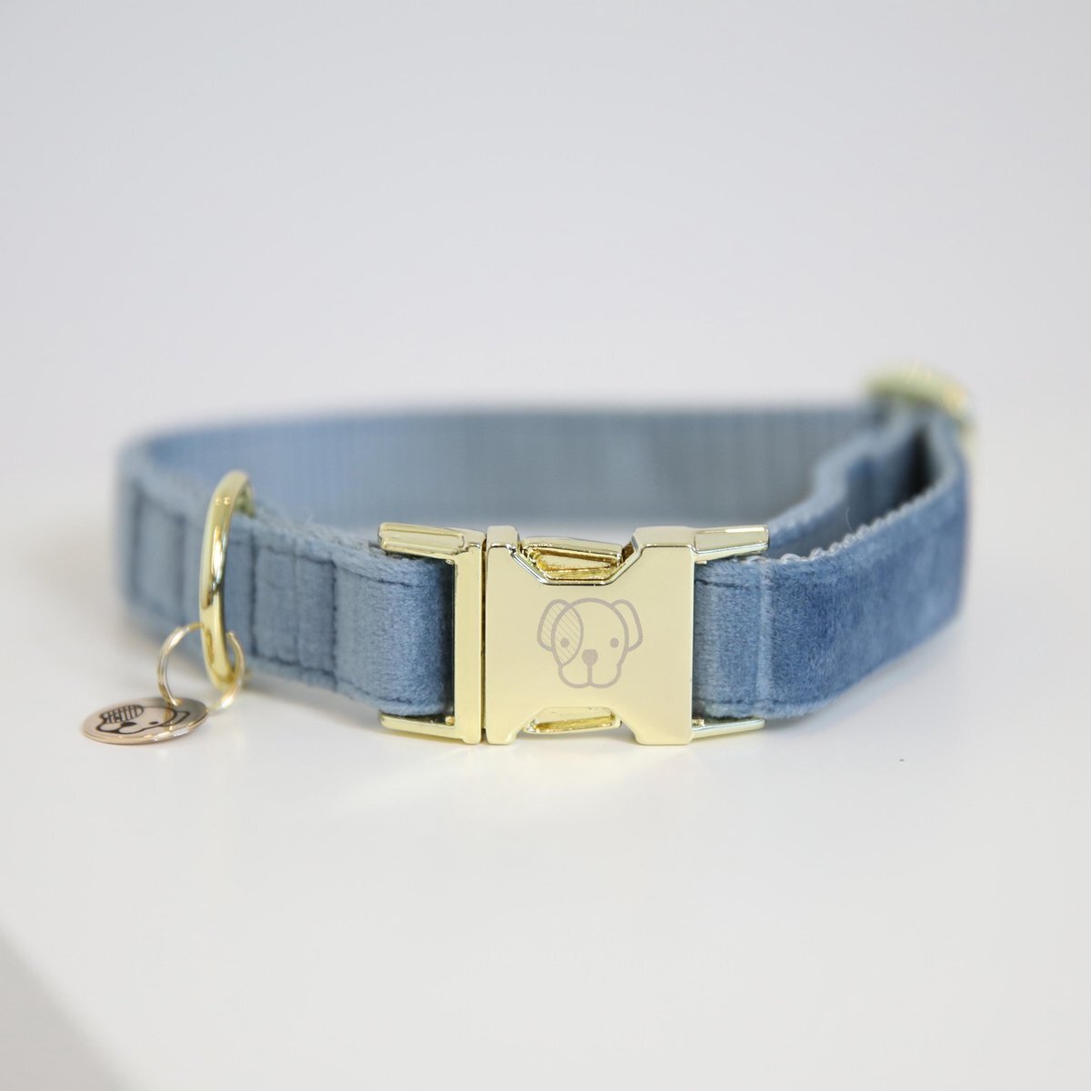 Kentucky Dogwear Hondenhalsband Velvet - Lichtblauw S 28-40cm Lichtblauw