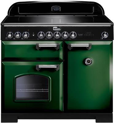 Falcon Classic Deluxe 100 Induction Racing Green Brass - Inductiefornuis - 100 cm - Groen