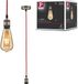 Paulmann Suspension luminaire - E27 - 20W - Brun/Rouge