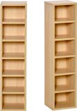 HOMCOM-CD Opbergkast HOMCOM CD-opbergunit - Kunststof - Beige - 21x19x88cm