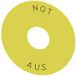 Siemens 3SU1900-0BB31-0AS0 3SU19000BB310AS0 Onderlegring Rond (Ø x h) 75 mm x 2 mm NOT-AUS Geel, Zwart 10 stuk(s) Piece