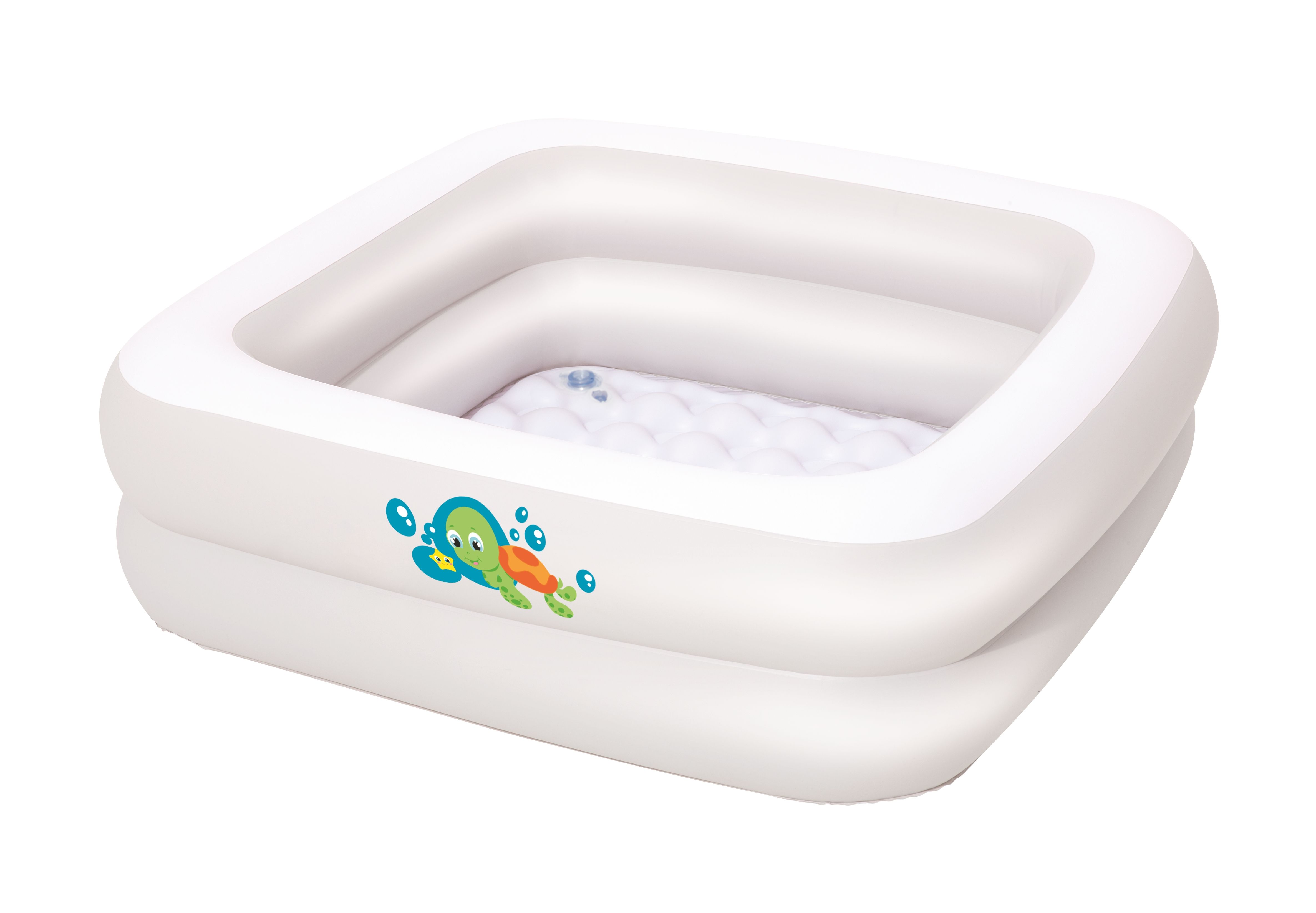 Bestway Babyzwembad - Vierkant - Opblaasbare Bodem - 86x86x25cm - Wit