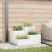 Maison Exclusive - Pot de fleurs pour le jardin, blanc, 100 x 100 x 60 cm, acier