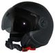 protectWEAR H730 Lederen Jethelm Motorhelm Piloot Design Zwart Faux Leather Cover M EU