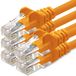 1aTTack.de – LAN-netwerkkabel – 1m – Gigabit RJ45 – 5 stuks - oranje