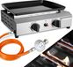 Barbecook Grill à gaz - 2 brûleurs grill de table - gaz naturel - acier inoxydable - facile à nettoyer - portable pour le camping - rouge