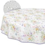 Afwasbaar Wasdoek Tafelkleed, Afwasbaar, Waterafstotend, Lotuseffect, Rond, 140 cm