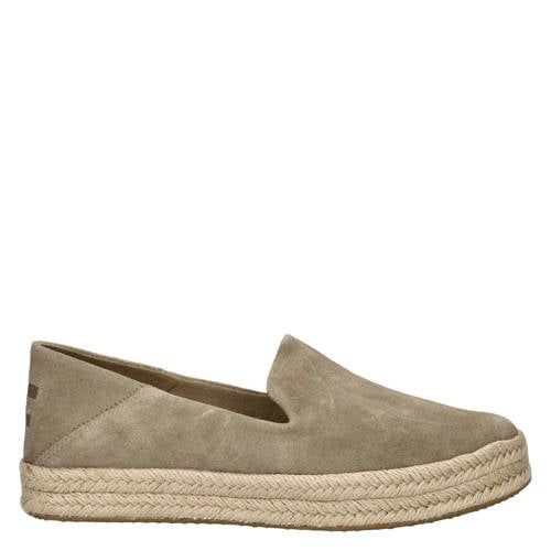 Toms suède espadrilles taupe