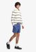 Superdry Monogram Shorts Relaxed Fit Heren Katoen/Polyester Blauw M