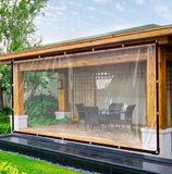 Ibenzoa® Transparant Waterdicht Beschermzeil voor Buiten met Versterkte Oogjes en Multifunctionele Toepassingen