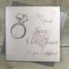 White Cotton Cards NIECE & HAAR FIANCE ENGAGEMENT CARD, HANDGEMAAKT (VN10-NIE)