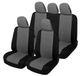 Auto Lupex A23 Universele autostoelbekleding, beschermhoezen voor achter (complete set, tweekleurig, grijs)