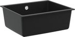 vidaXL Wasbak 80% kwarts en 20% hars 530 x 460 mm zwart